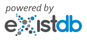 The eXistdb logo: powered by eXistdb.